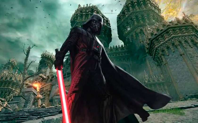 Мод Darth Vader Suit для Elden Ring дает возможность игрокам стать Дартом Вейдером и сразиться с помощью светового меча.