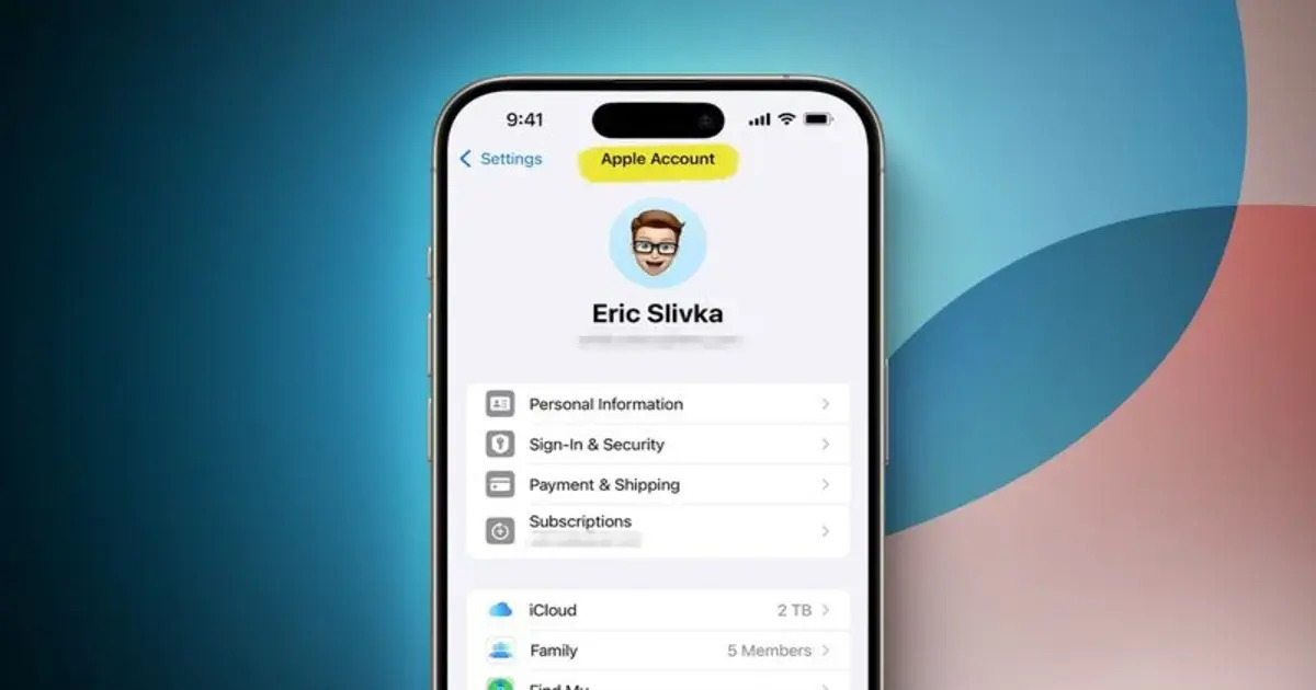 Apple ID renamed to Apple Account
