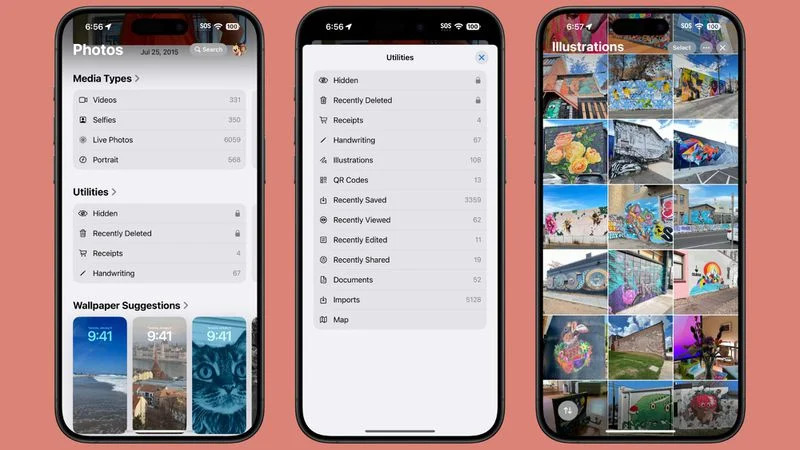 Додаток в iOS 18 "Photos" отримає нові категорії для пошуку QR-кодів, квитанцій та ілюстрацій