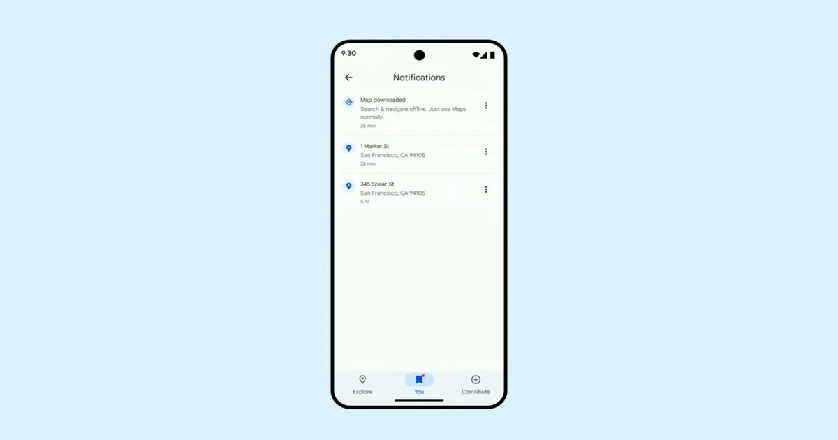 Une barre inférieure simplifiée de Google Maps apparaît sur Android 