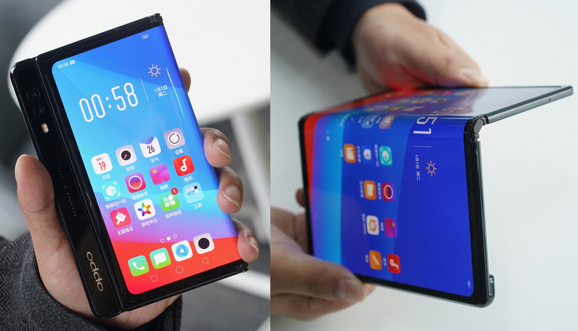 Oppo тоже показала свой сгибаемый смартфон. Он похож на Huawei Mate X