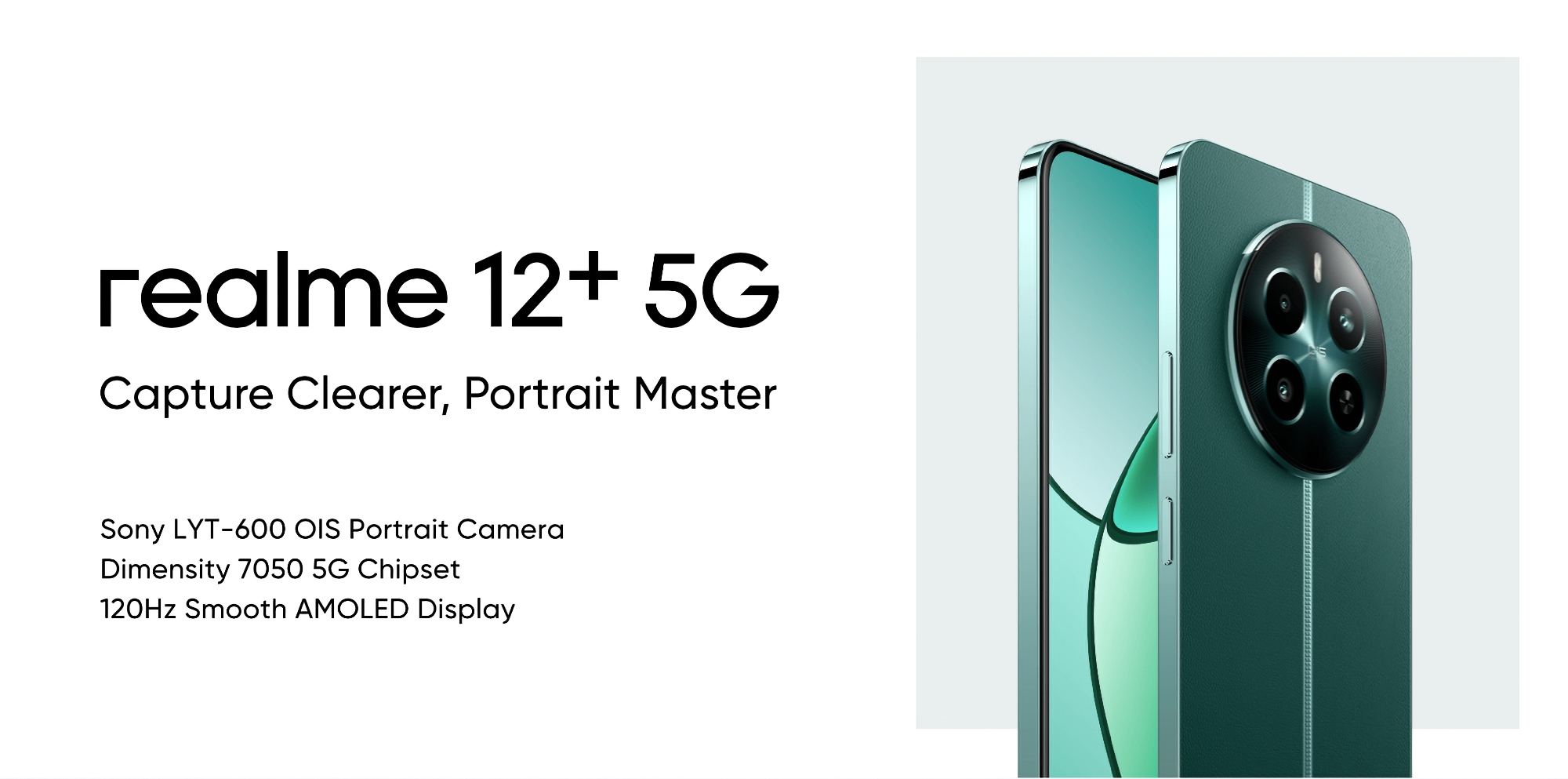 realme 12+: 120Hz AMOLED display, Dimensity 7050 chip, 50 MP camera with OIS and a price of $267