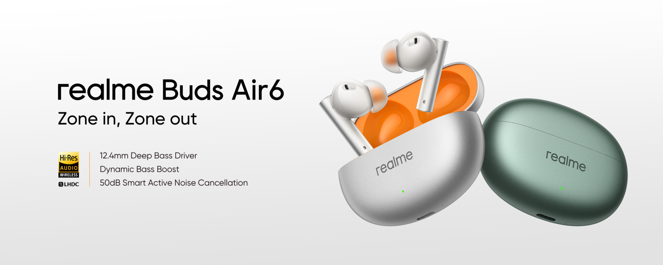 The realme Buds Air 6 with ANC, LHDC support, up to 40 hours of battery life and a price of $39 has debuted outside China