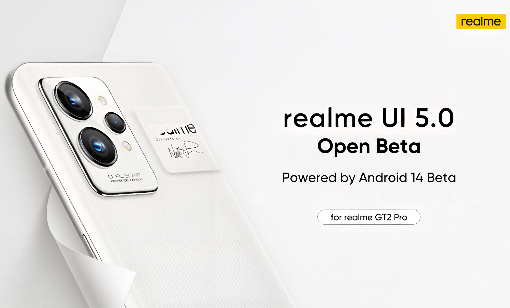 Le realme GT 2 Pro a reçu la version bêta d'Android 14 avec la coque realme UI 5.0.
