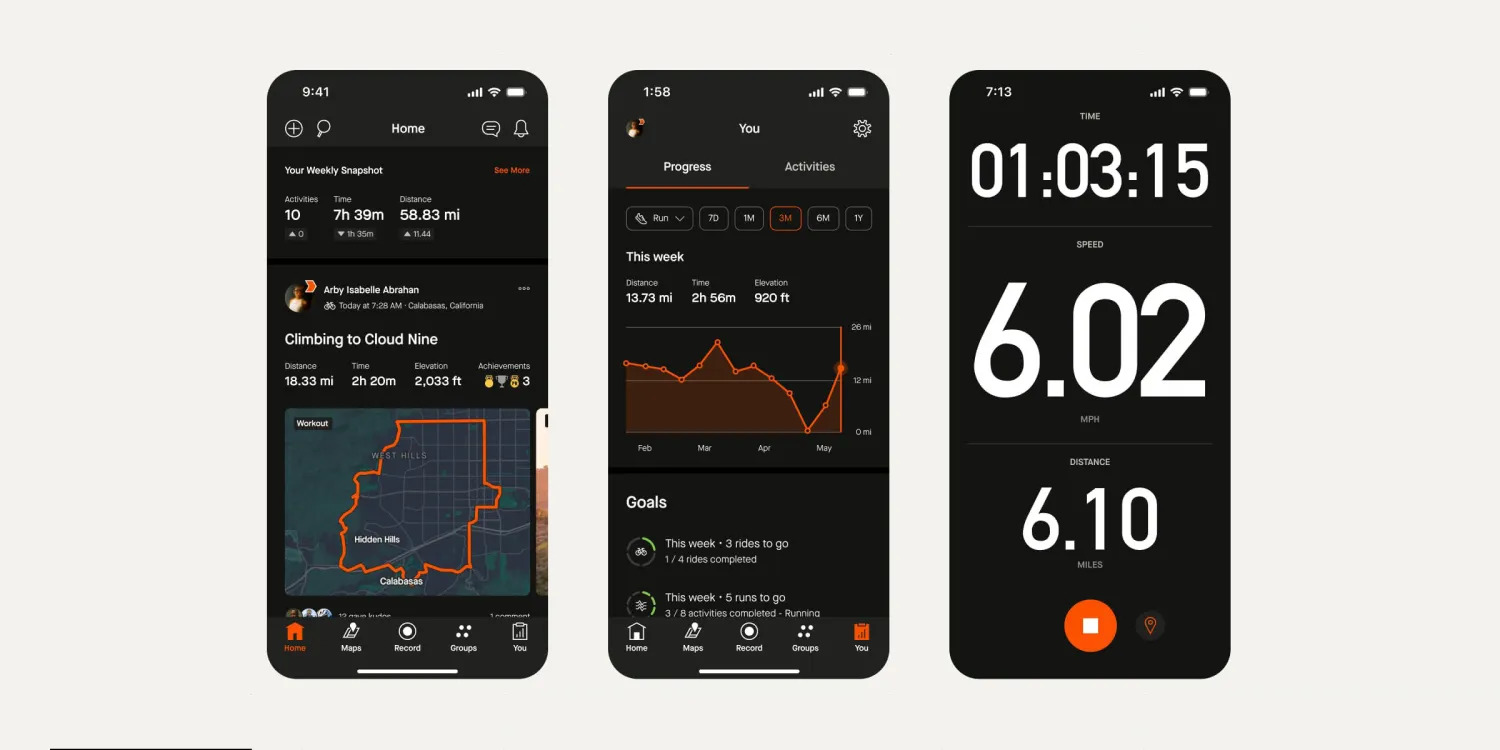 Strava запускає темний режим для своїх додатків на Android та iOS
