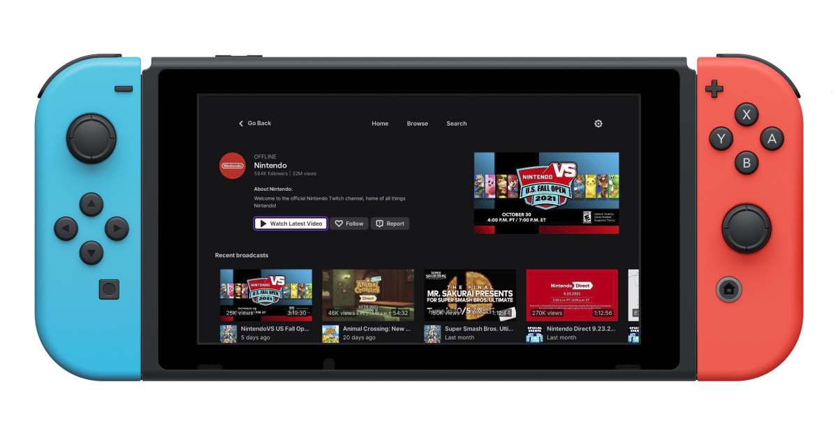 L'application Twitch pour Nintendo Switch cessera de fonctionner le 31 janvier 2024, et le 6 novembre, elle ne sera plus disponible au téléchargement