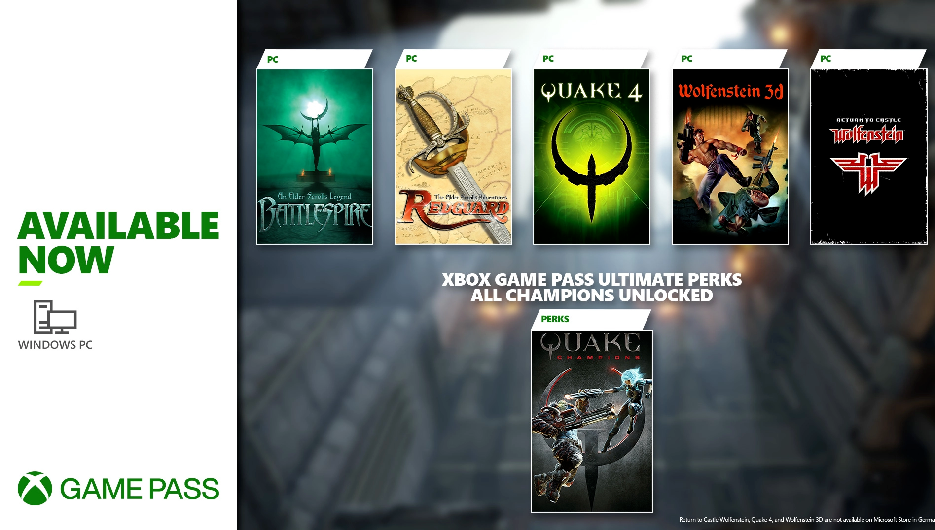 Les classiques de Quake 4 et Wolfenstein rejoignent le catalogue du Game Pass sur PC