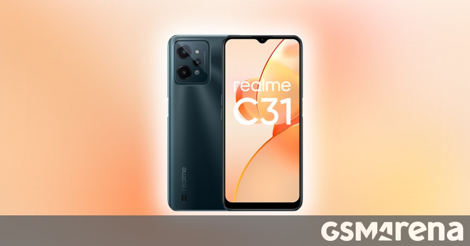 Realme C31 entry-level smartphone leaks