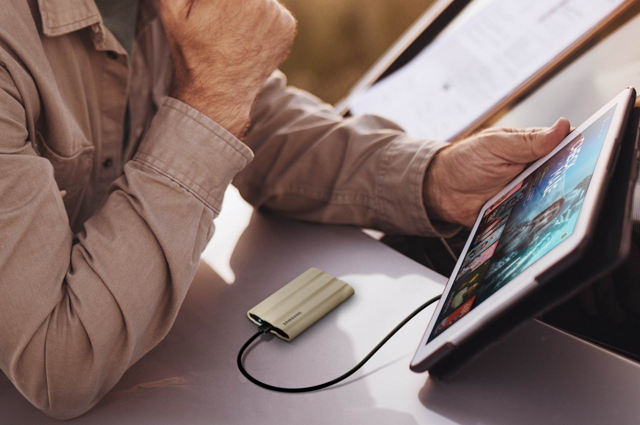 This Samsung T7 Shield portable SSD makes me want to do laundry with it