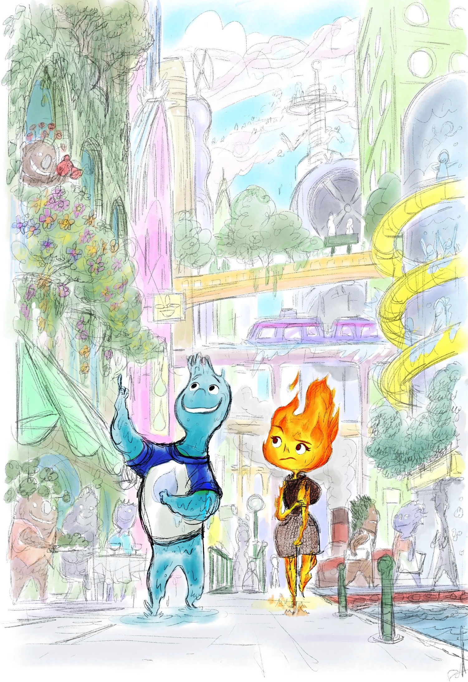 Les personnages élémentaires de Pixar rappellent aux fans de Fireboy et Watergirl