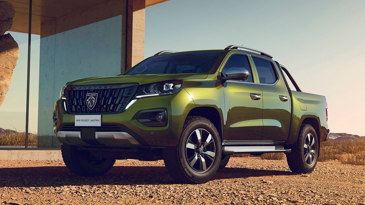 Le nouveau pick-up Peugeot Landtrek - vue de face