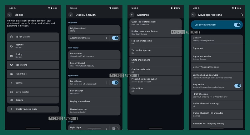 Image tirée d'Android 16 Beta 3