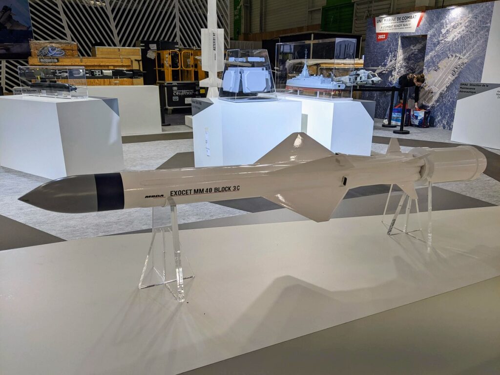 MBDA va commencer les livraisons de missiles antinavires Exocet MM40 à la Marine française