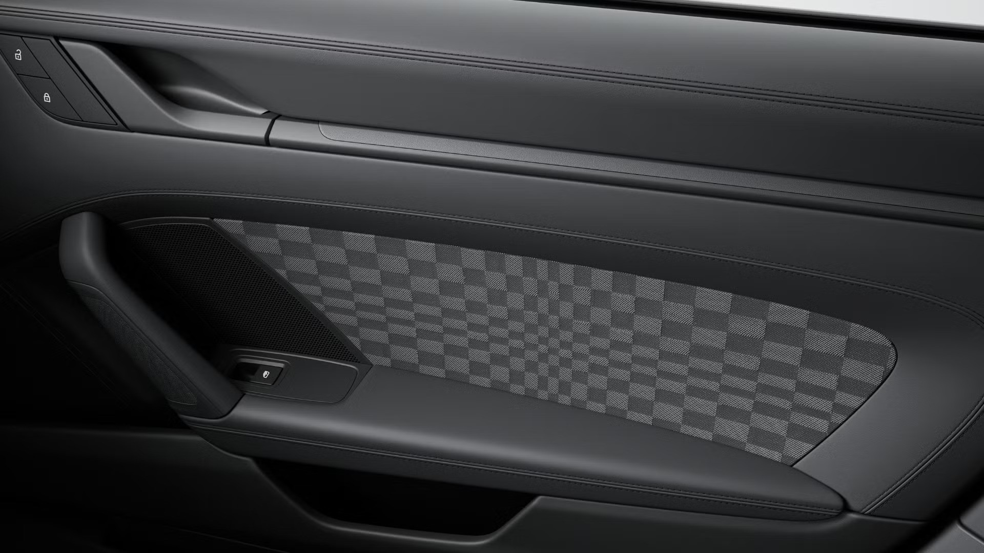 Détails de la garniture des sièges de la Porsche 911 Carrera