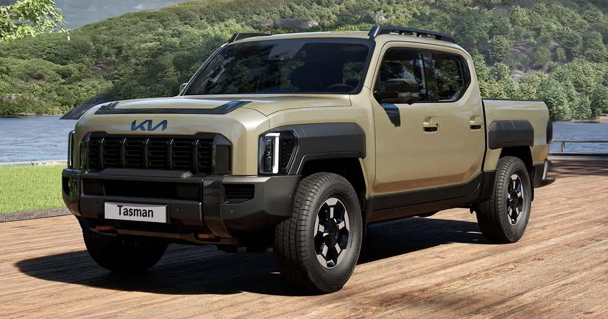 Порівняння кота Kia Tasman 2025 з концептом Weekender
