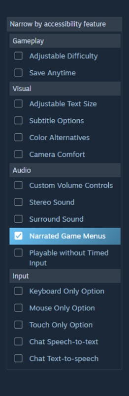 Available Steam features