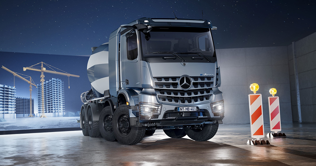 Mercedes-Benz eArocs 400 на будівельному майданчику
