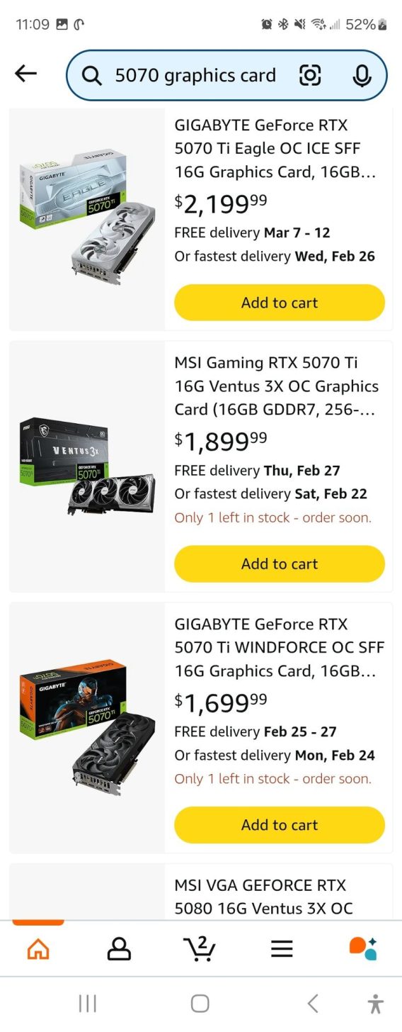 Custom version of GeForce RTX 5070 Ti
