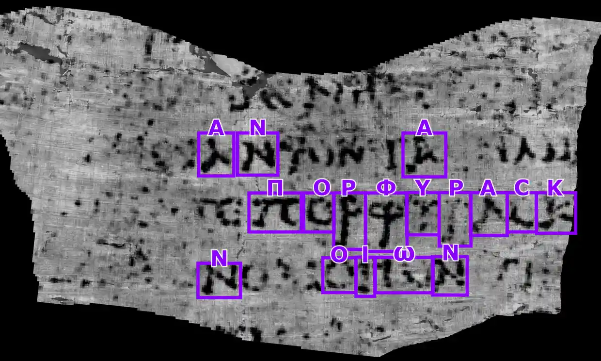 Researchers have used AI to read words on ancient scrolls that perished in the eruption of Vesuvius