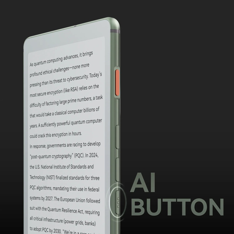 Side view of Viwoods AiPaper Reader