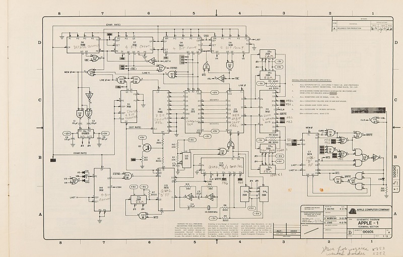 Un vieil ordinateur Apple-1.
