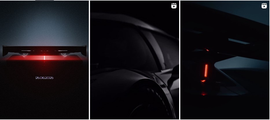 Скриншот тизеров на странице Koenigsegg в Instagram