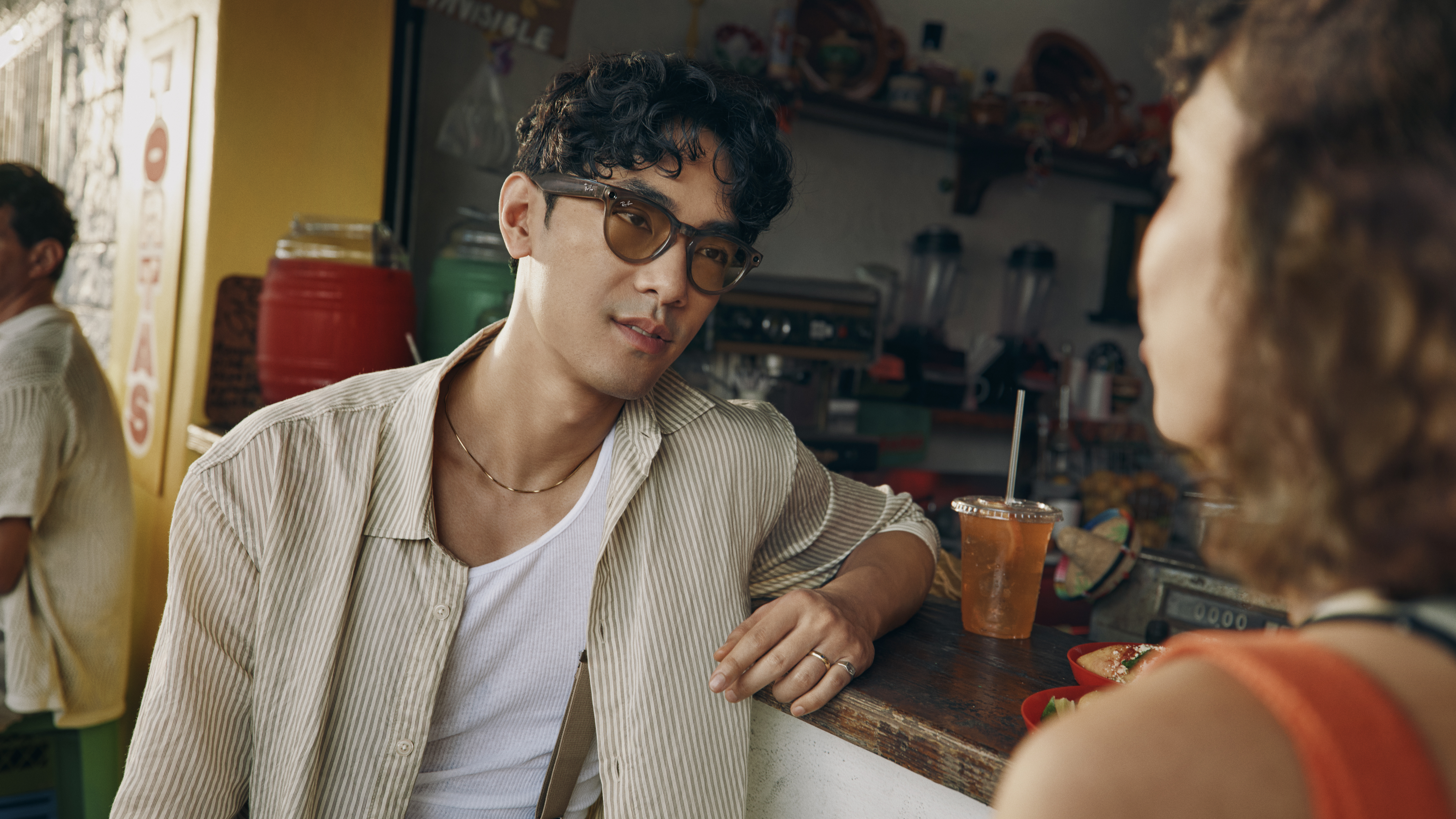 Ray-Ban Meta glasses user