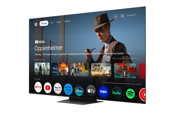 Користувацький інтерфейс TCL QM7K збоку