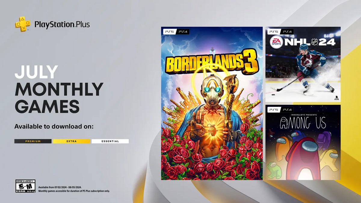 У липні передплатники PS Plus отримають три чудові гри, зокрема й популярний шутер Borderlands 3