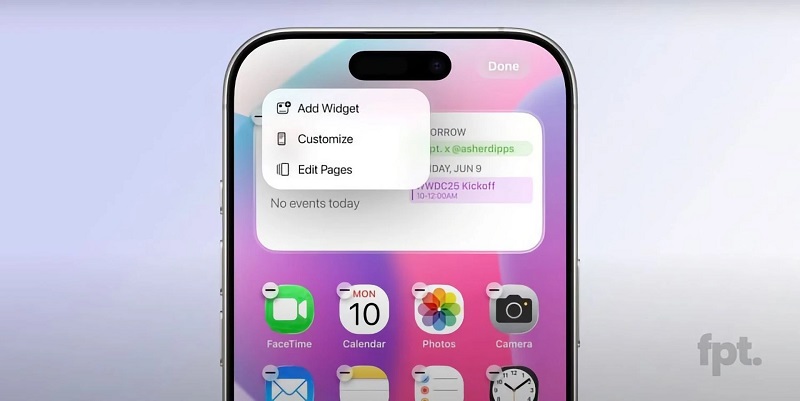 The design of the new keyboard in iOS 19