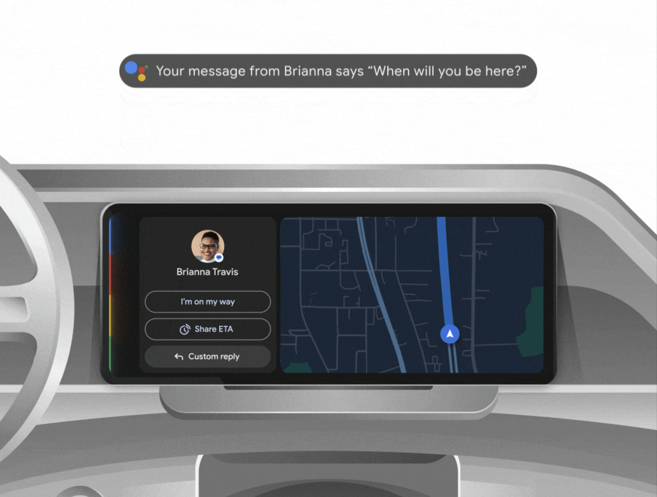 Google a intégré le chatbot Gemini dans l'application Messages et a ajouté la génération de résumés de texte basés sur l'IA à Android Auto.-2