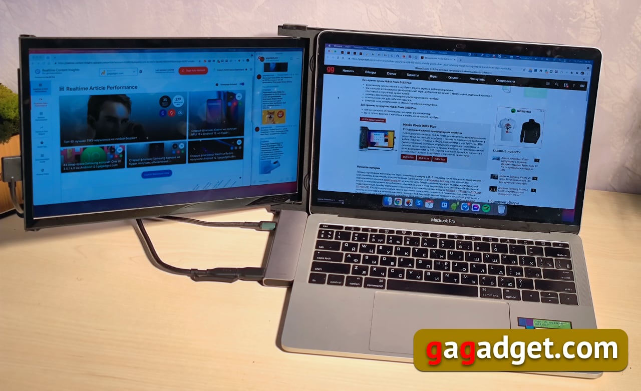 Як подвоїти екран ноутбука і зберегти мобільність: огляд USB-монітора-трансформера Mobile Pixels DUEX Plus