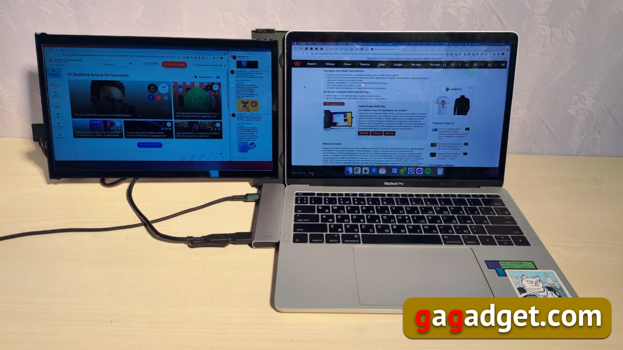 Як подвоїти екран ноутбука і зберегти мобільність: огляд USB-монітора-трансформера Mobile Pixels DUEX Plus-47
