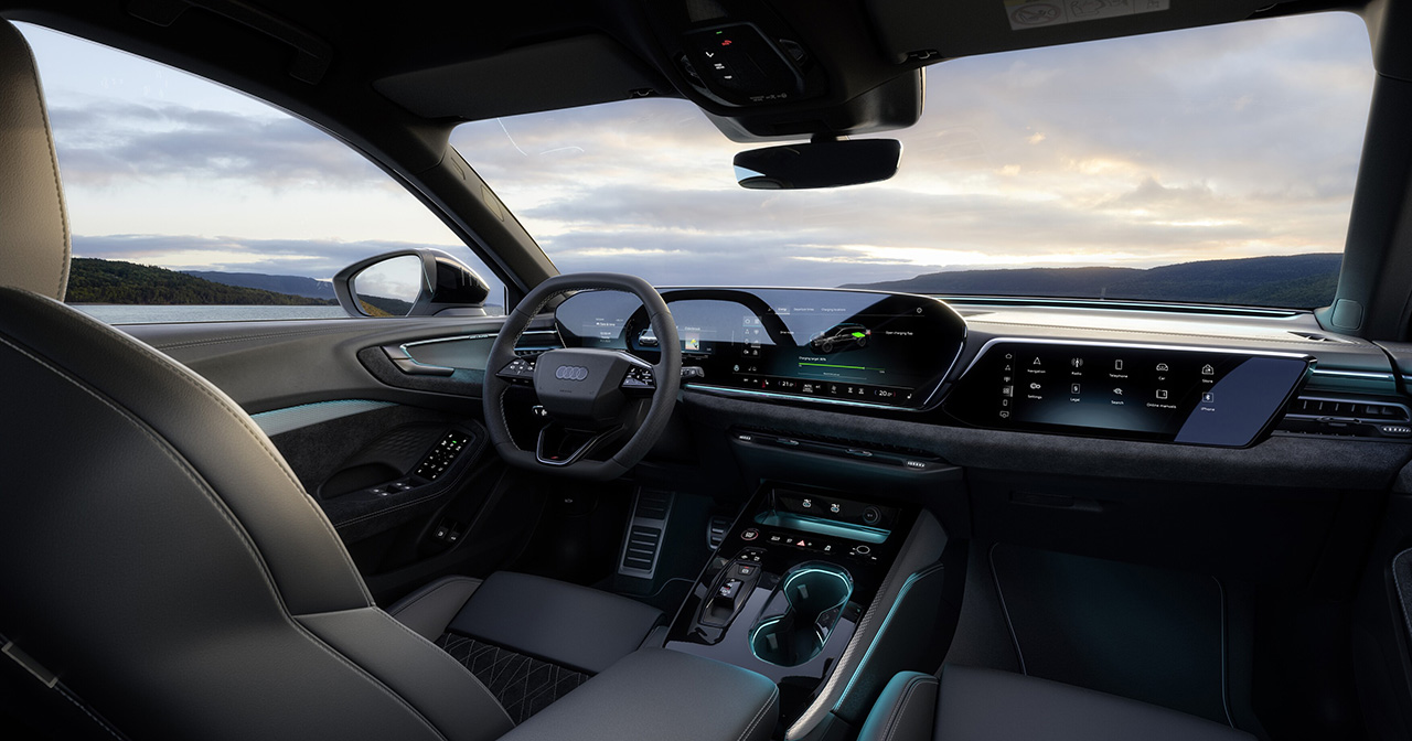 Interior of the Audi A5 e-hybrid