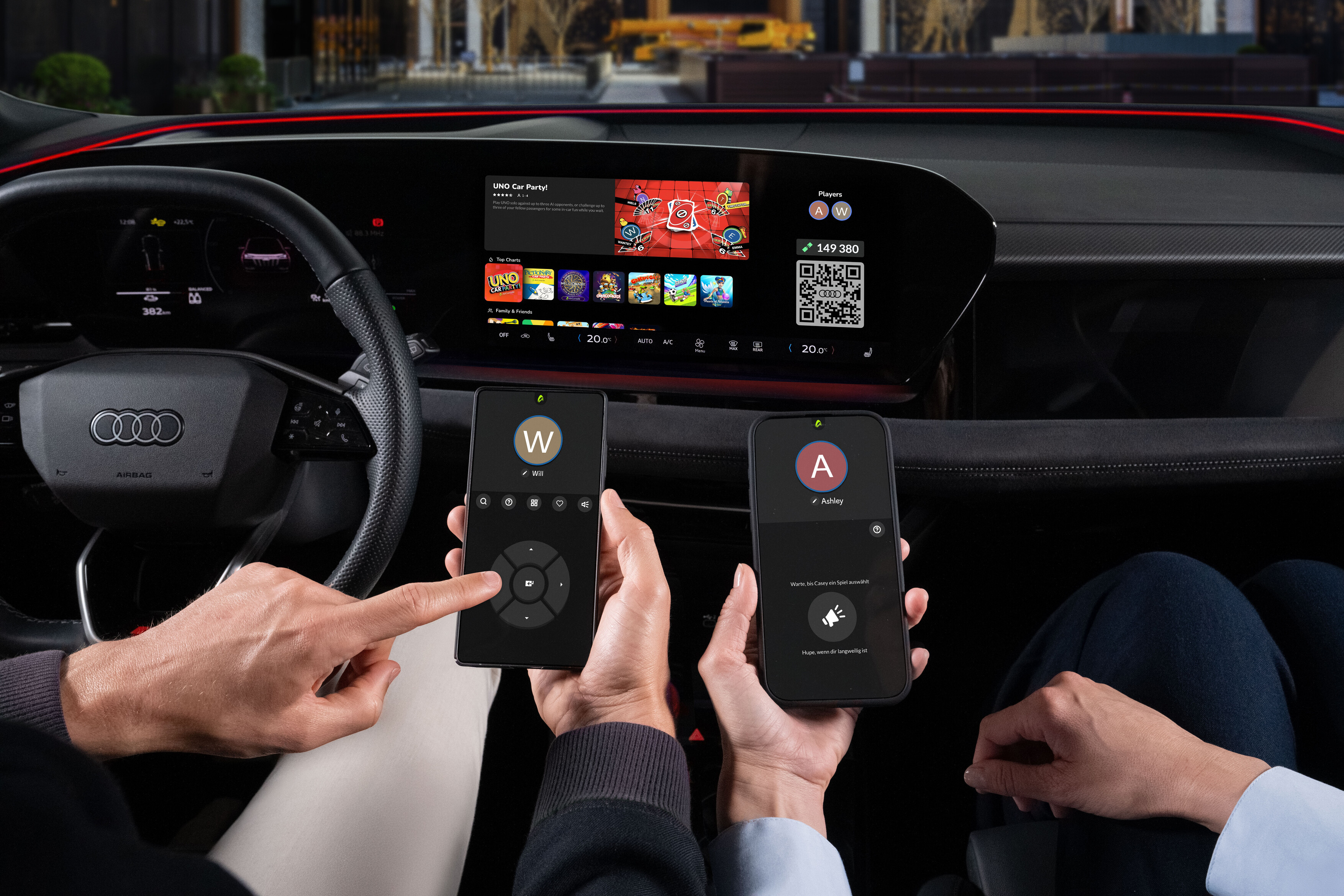 Audi gaming interface with AirConsole integration