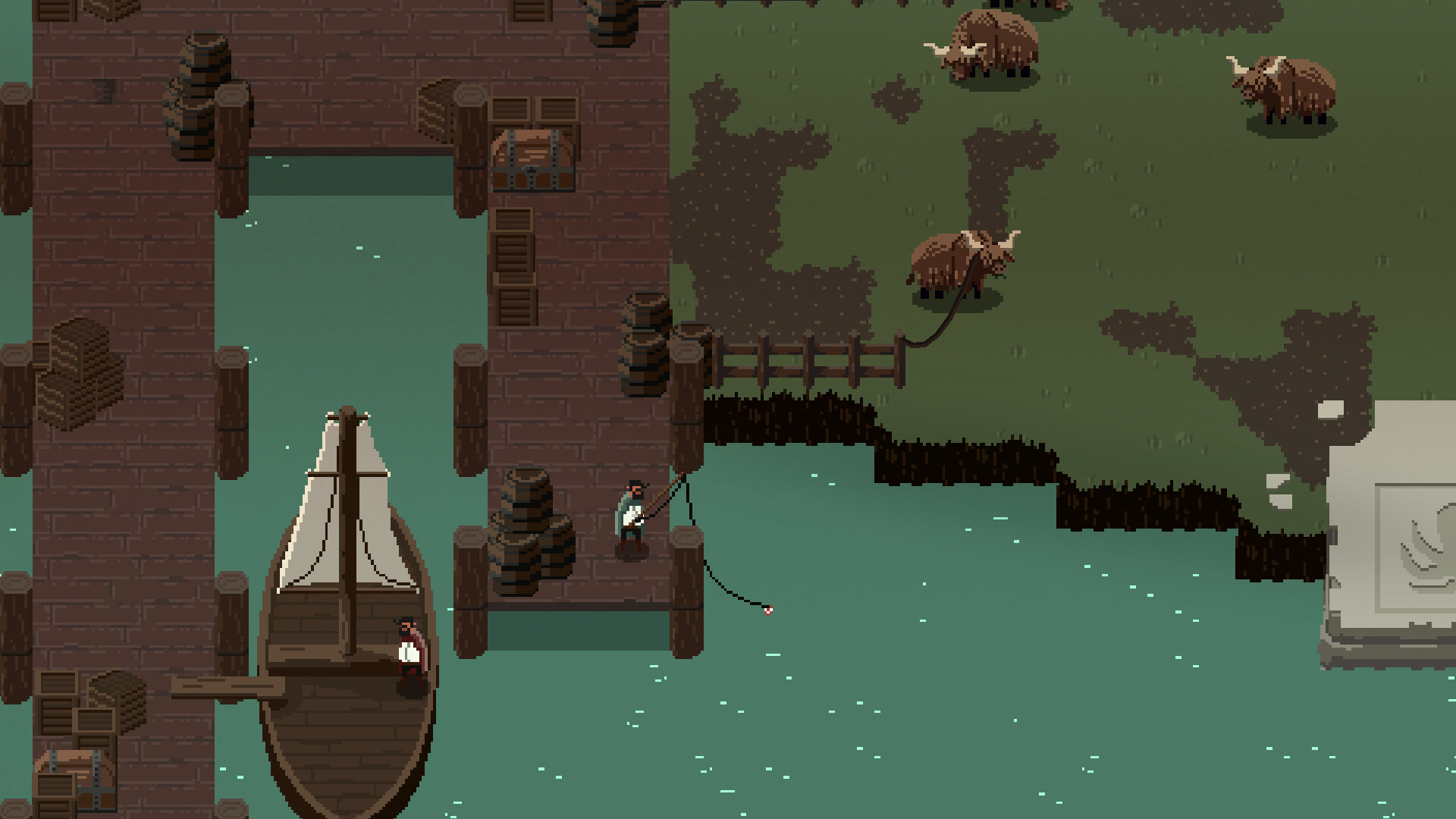 Screenshot from the game FOUNTAINS