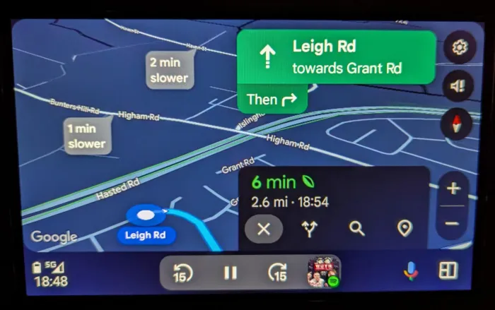 Приклад нового інтерфейсу Google Maps