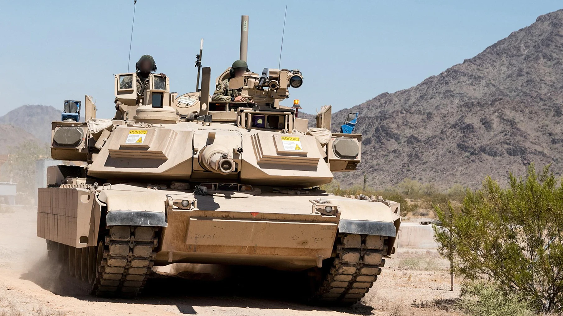 Танк M1A2 SEP v3 під час випробувань, ілюстрація з армії США