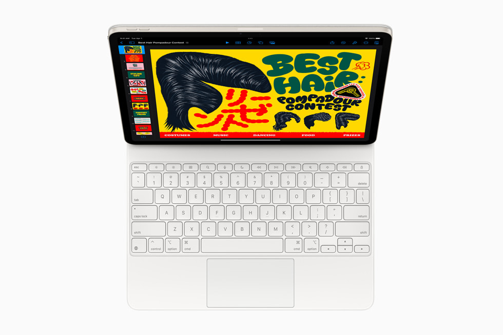 Apple iPad Air і Magic Keyboard - вид зверху