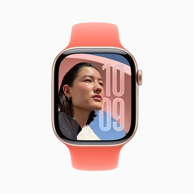Cadran Photos Face avec Liquid Glass dans watchOS 26