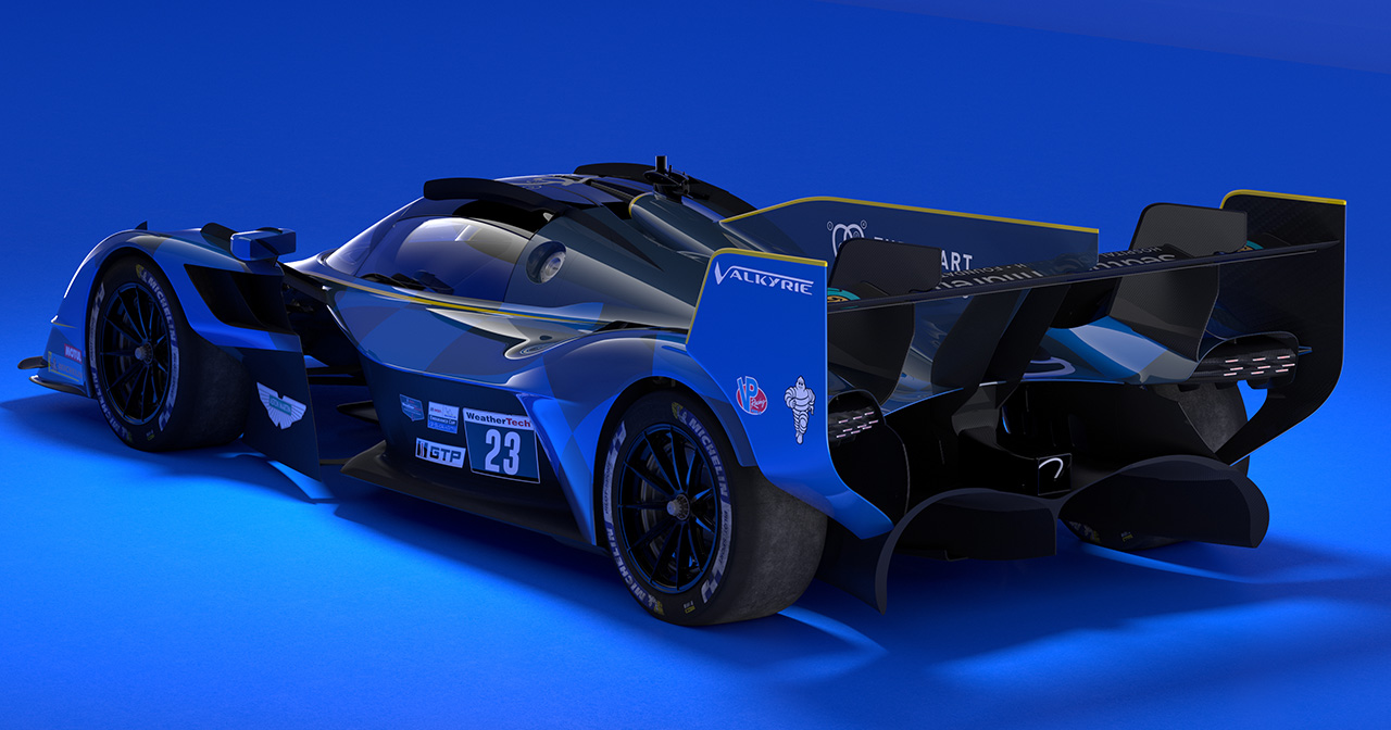 Aston Martin Valkyrie LMH on the track.