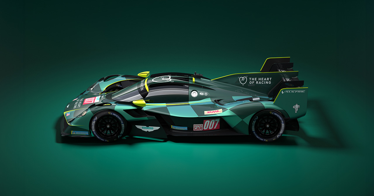Aston Martin Valkyrie LMH on the track.