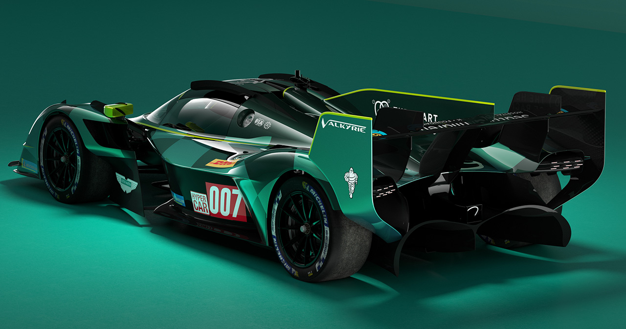 Aston Martin Valkyrie LMH on a pit stop.