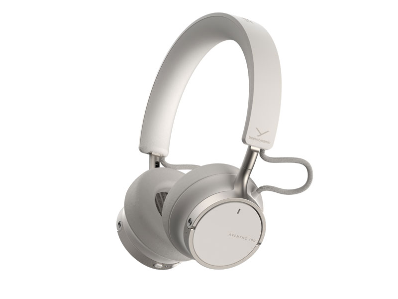 Vue de perspective des écouteurs Beyerdynamic Aventho 100 blancs