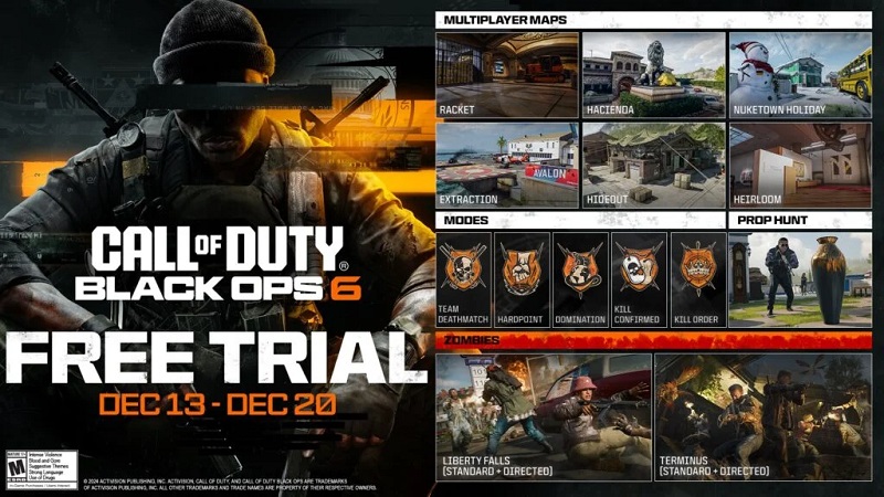 Постер контенту безкоштовного тижня Call of Duty: Black Ops 6