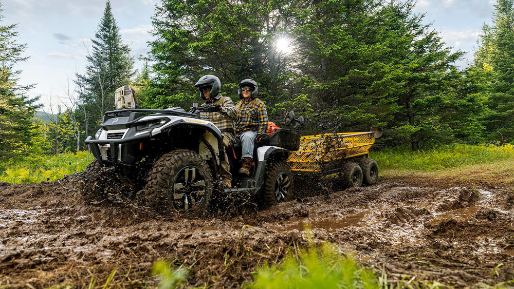 Can-Am Outlander Electric ATV in action