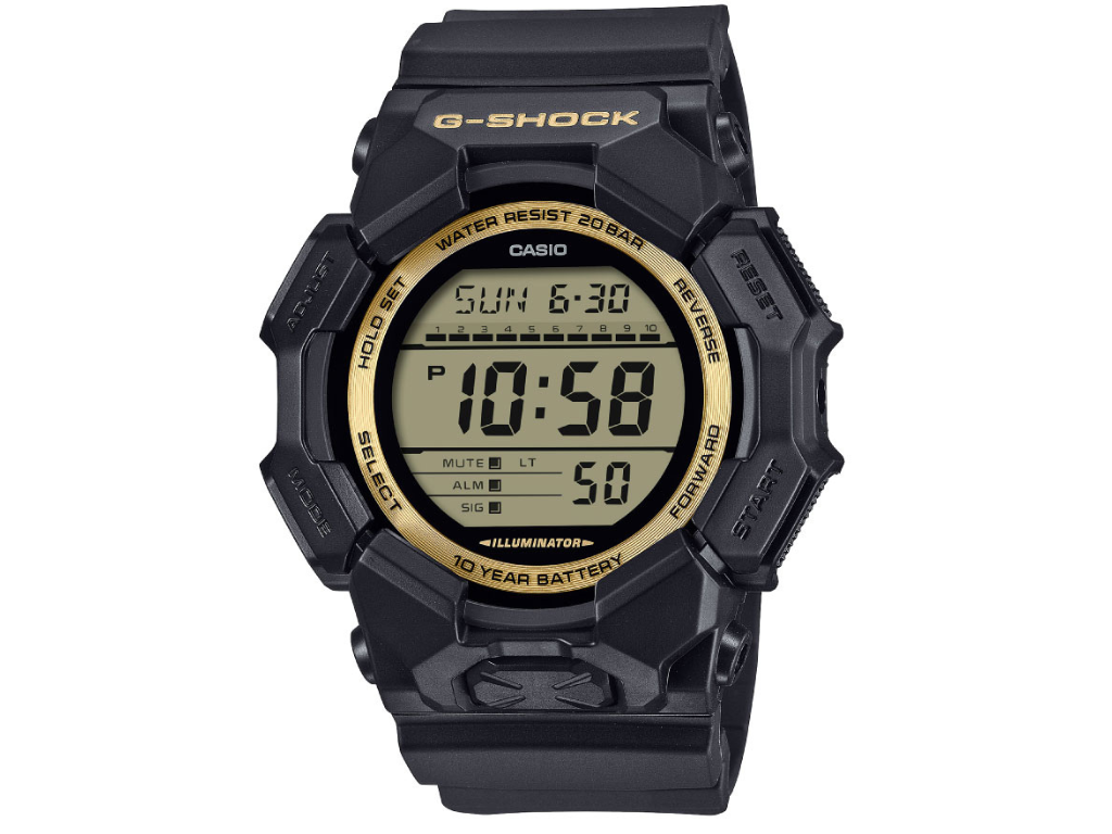 Casio G-Shock GD-010GB-1A9JF - черный корпус и золотые детали