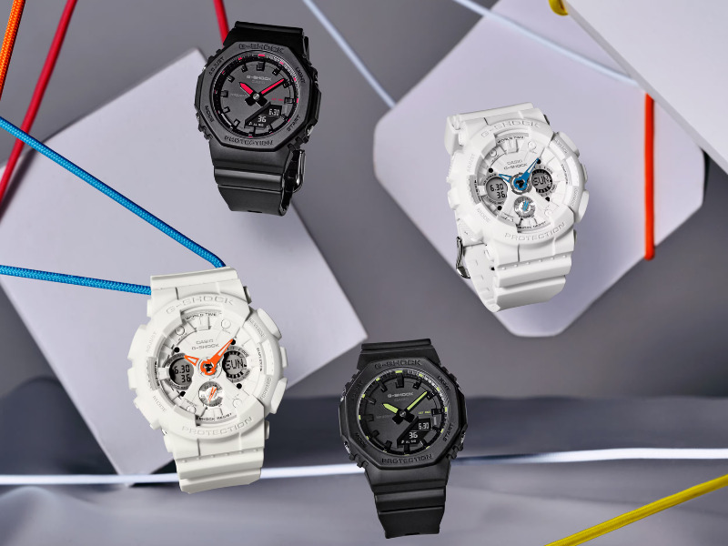 Casio GMA-P2100 series black and green hybrid sports watch