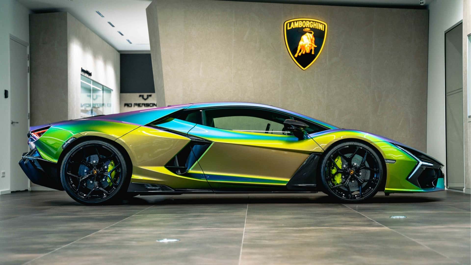Lamborghini Revuelto with a nibble of colour