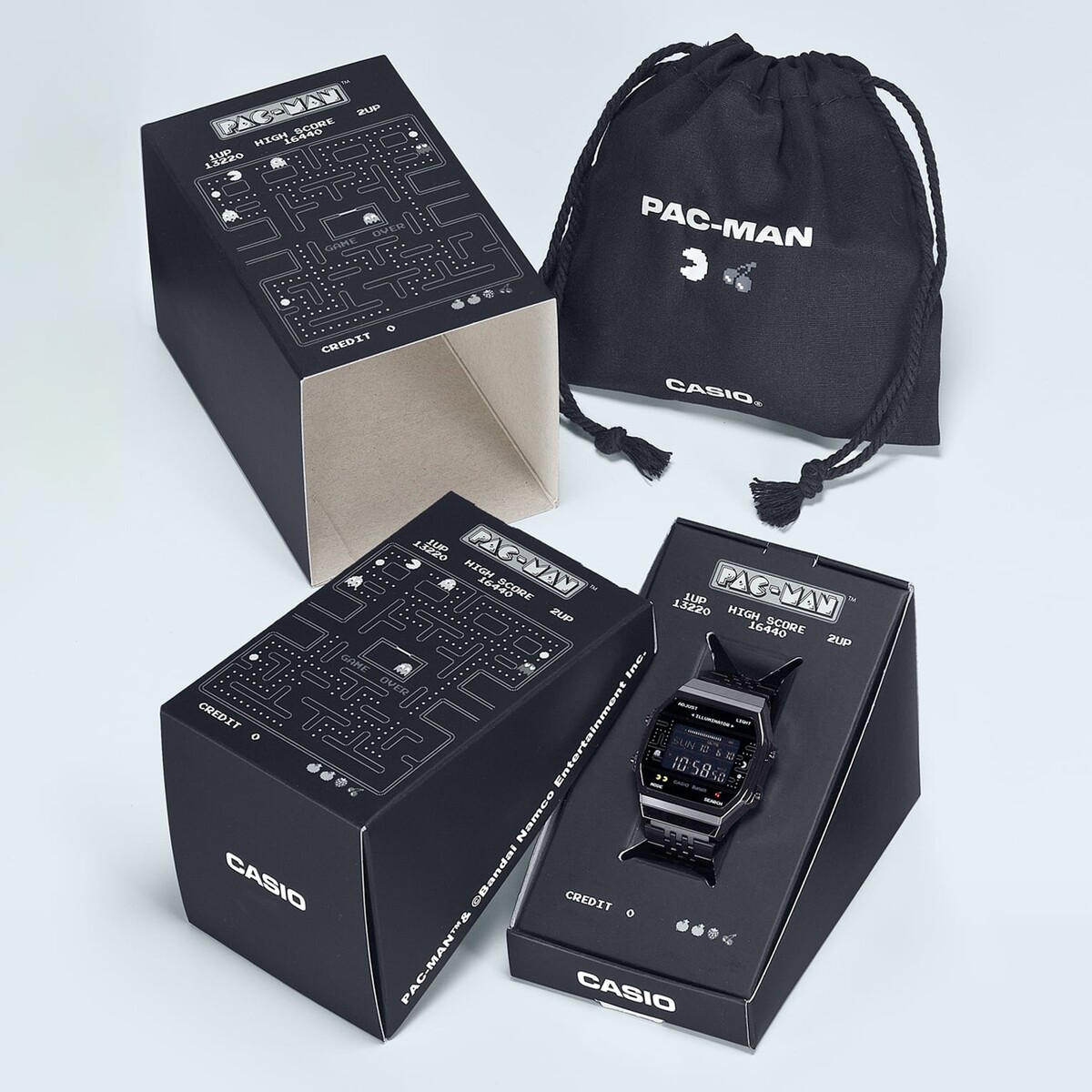 Casio ABL-100WEPC-1B watch with Pac-Man characters